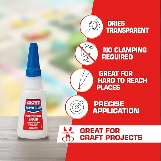 Loctite Super Glue Liquid Professional, 20g Bottle (Pack of 3) Heavy‑Duty Instant Adhesive for Plastic, Wood & Metal, Clear Superglue with Precision Nozzle, Quick‑Dry Formula