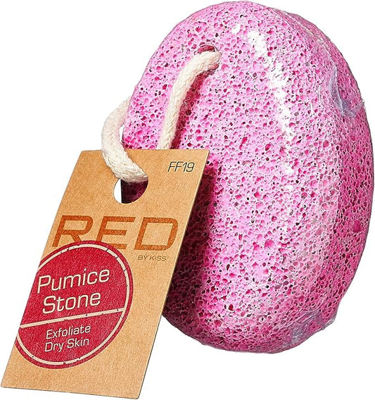 RED by Kiss Pumice Stone – Callus Remover for Dry and Wet Feet, Exfoliate Dry Dead Skin, Best Foot Care Pedicure Tool, Washable Foot Scrubber for Cracked Heels