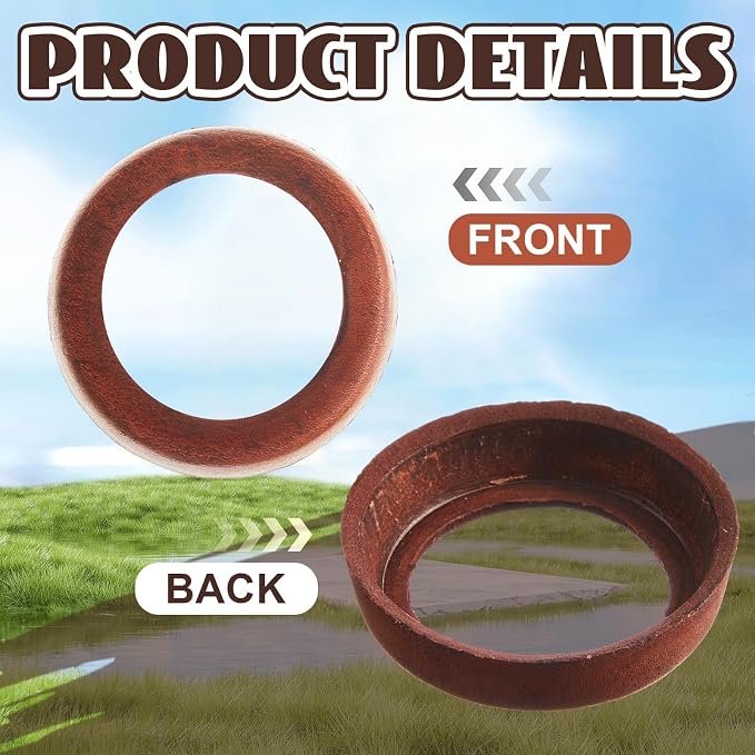 Pushglossy 2 Sets Leather Pitcher Pump Repair Kit Include 2 Pcs 3 1/2 Incehs Lower Valve Leather 2 Pcs 3'' x 2'' Leather Cup Leather Lower Valve Leather Cup Pitcher Pump Well Kit for Spout Hand Press