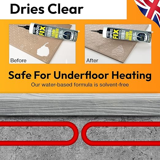 Floor-Fix Pro Injectafix Tile Repair Kit – Extra Strength Tile Adhesive for Loose & Hollow Floor Tiles, Wood, Laminate & LVT – Injection Repair Glue with Stainless Steel Precision Tip 10.1 fl oz (3)