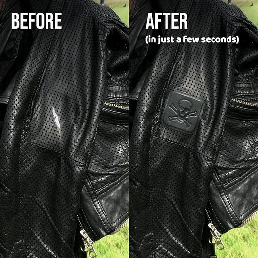 MastaPlasta Instant Self-Adhesive Premium Leather Repair Patch. Black Pirate 2 x 2 Inch (5cm x 5cm). DIY Upholstery-Quality Patches for Couches, Car Interiors, Bags