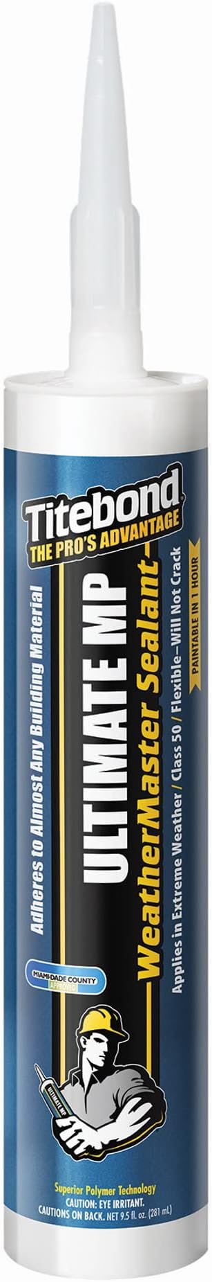 Titebond WeatherMaster Ultimate MP All-Weather Hybrid Sealant 71091-9.5 Oz. Cartridge - Black