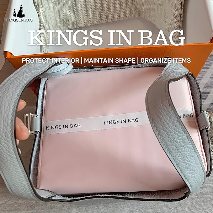 Purse Pillow Insert to Keep Shape - Lightweight Memory Foam Insert with Satin Cover for Home Storage & Travel, Multicolor Options, Fits for Picotin 18(Pink, PC18)