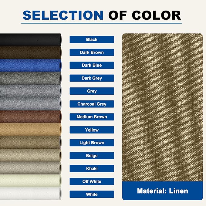 KING MOUNTAIN Linen Repair Patches, Self-Adhesive Fabric Patches, 4 X 63 inch Extra Size, Multi Color, Can be Used for Sofa Repair (Brown)