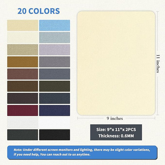 KING MOUNTAIN Canvas Repair Patch 9 x11 Inch 2 Pcs Self-Adhesive Waterproof Fabric Patch for Sofas, Tents, Furniture,Tote Bags, Car Seats (Beige1.0)