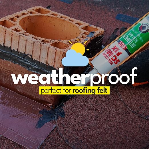 Roof Sealant - Waterproof Sealant for Roof Shingles, Gutters, RV Roofs & Asphalt - Black Bitumen Cartridge (10.5 fl oz / 310 ml)
