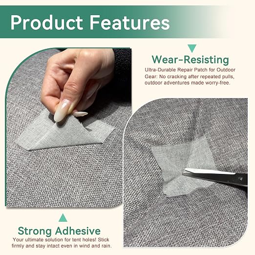 Besezx Linen Fabric Repair Tape, 3x79 Inch Self Adhesive Repair Patches, Couch Fabric Tape for Furniture, Sofa, Chair, Upholstery.(Beige)