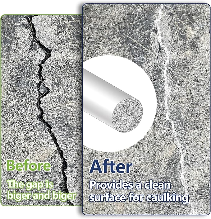 20 FT Backer Rod 1/4 inch, White Rubber Caulk Saver, Concrete Expansion Joint Filler, Weather Strip Seal for Gaps and Joints