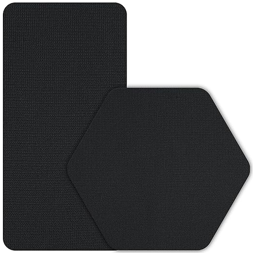 GEAR AID Tenacious Tape Gore-TEX Fabric Patches for Waterproof Jacket & Rain Gear Repair, Black, 2.5” x 2.8” Hex & 2.5” x 4” Rectangle, 2 Patches