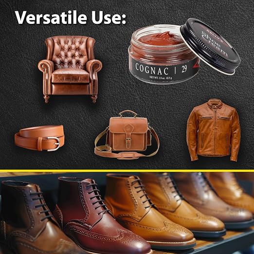 Kelly's Cognac Shoe Polish 1.5 oz - Professional Leather Shoe Cream