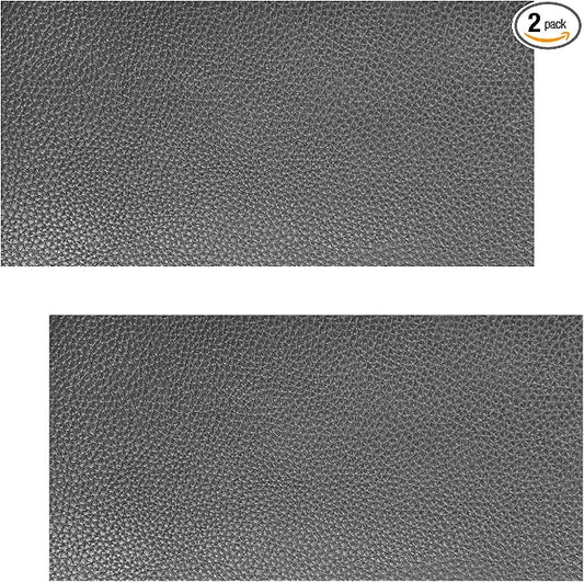 2 PCS Leather Repair Patch Tape, 4×8 Inch Waterproof PU Leather Tape Auto Upholstery Repair Patches, Self-Adhesive Cuttable Patch for Repairing Car Seats Sofas Chairs (Gray)