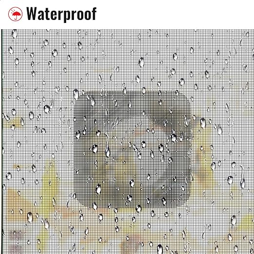 Matenf Window Screen Repair Patch, 10 Patches, 4"x 4"(10cm x 10cm), Black, 3-Layer Strong Adhesive Window Screen Mesh Tape, Repair Kit for Window and Door Screen Tears Holes