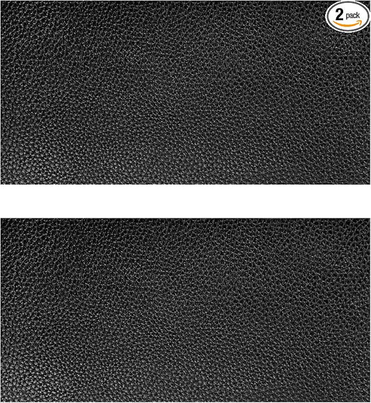 2 PCS Leather Repair Patch Tape, 4 x 8 Inch Self-Adhesive PU Vinyl Repair Kit Cuttable Patches, Portable Super-Thin Leather Patch Tape for Repairing Car Seats Sofas Chairs (Black)