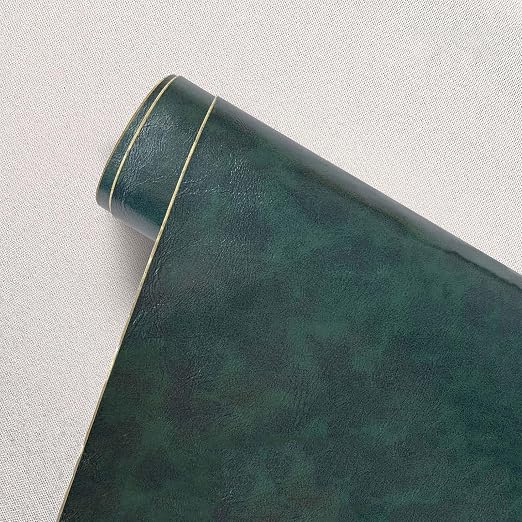 Leather Repair Patch for Couches 20 x 138 cm Dark Green 1 Roll Large Self-Adhesive refinisher cuttable reupholster Tape Patches kit for Couch Car Seats Furniture Sofa Vinyl Chairs Shoes Fabric Fix