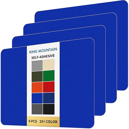 KING MOUNTAIN Self Adhesive Nylon Fabric Repair Patch, 9×11 Inches 4 Pcs, Quick Down Jacket Repair Patch, Waterproof Outdoor Gear Patch Kit for Tent,Backpacks, Umbrella, Gloves, Sleeping Bag (Blue