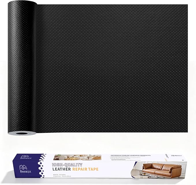 Besezx Leather Repair Patch Tape Kit, Breathable Self Adhesive Leather Repair for Furniture, Couch, Sofa, Car Seats,Office Chair,Vinyl Repair Kit.30inx16in