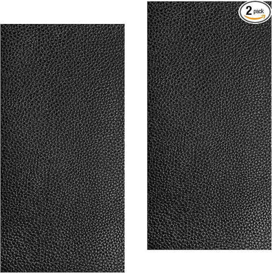 2 PCS Leather Repair Patch Tape, 4 x 8 Inch Self-Adhesive PU Vinyl Repair Patch Kit, Universal Waterproof DIY Leather Repair Tape for Car Seat Furniture Couch Chair (Black)