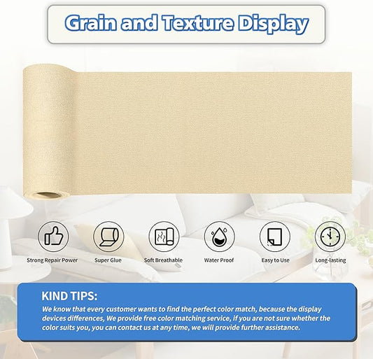 KING MOUNTAIN Canvas Repair Tape,Outdoor Gear Patch, 4×63 Inches,Waterproof,Self-Adhesive for Repairing Boat Covers,Sun Shades,Sofas,Tents,Lounge Chairs,Awnings (Beige2.0)