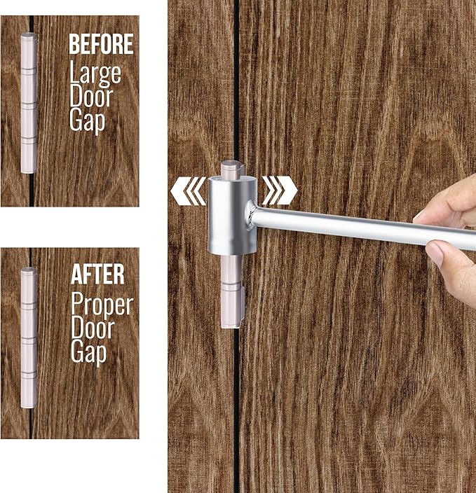 Door Hinge Gap Adjustment Wrench Tool - Universal Door Hinges Bender Adjuster & Spanner for Residential Commercial Doors - Gap & Hinge Hole Adjusting Repair Tool (8mm - 25mm)