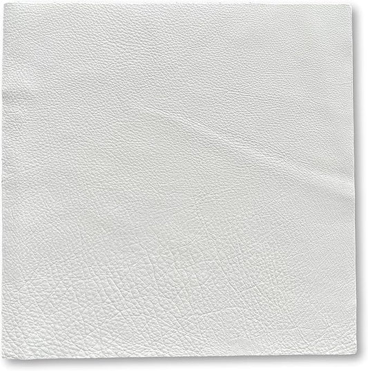 Natural Grain Cow Leathers: 12'' x 12'' Pre-Cut Leather Pieces (White, 1 Piece)