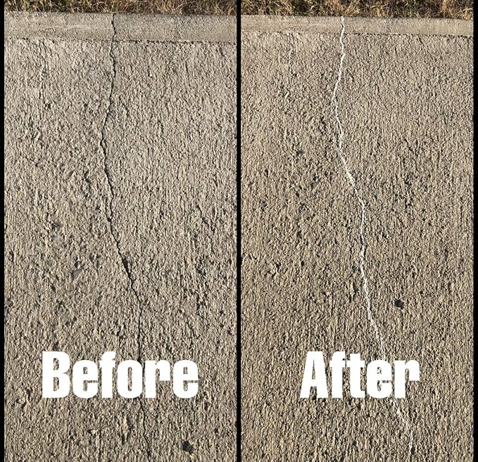 Bluestar Flexible Concrete Crack Filler (Gray), DIY - No Special Tools Needed, Fill Cracks in Concrete Driveways, Sidewalks, Patios, Garage and Basement Floors. 16 fl. oz. Bottle.