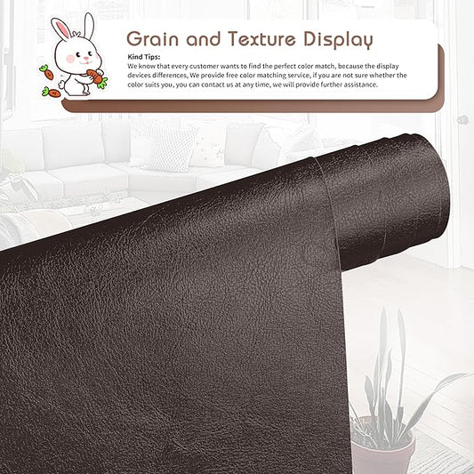 KING MOUNTAIN Leather Repair Patch,16 x 60 Inches self Adhesive Leather Repair Tape for Damaged Leather Furniture, Sofa Seating,Car Seats, Leather Goods（Chocolate Brown）