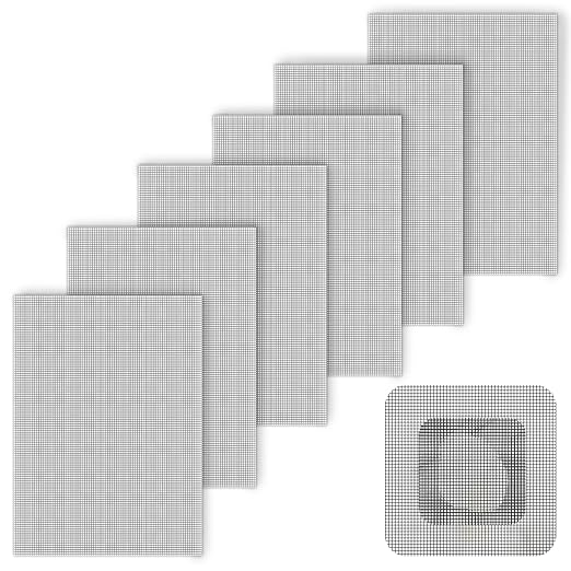 Matenf Window Screen Repair Patch, 7"x 5"(18cm x 13cm), Gray, 3-Layer Strong Adhesive Window Screen Mesh Tape, Repair Kit for Window and Door Screen Tears Holes