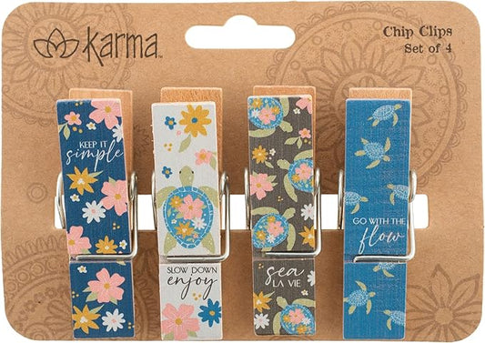 Karma Gifts Chip Clips, Sea Turtle