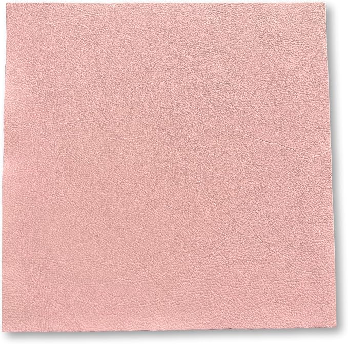 Natural Grain Cow Leathers: 12'' x 12'' Pre-Cut Leather Pieces (Pink, 3 Pieces)