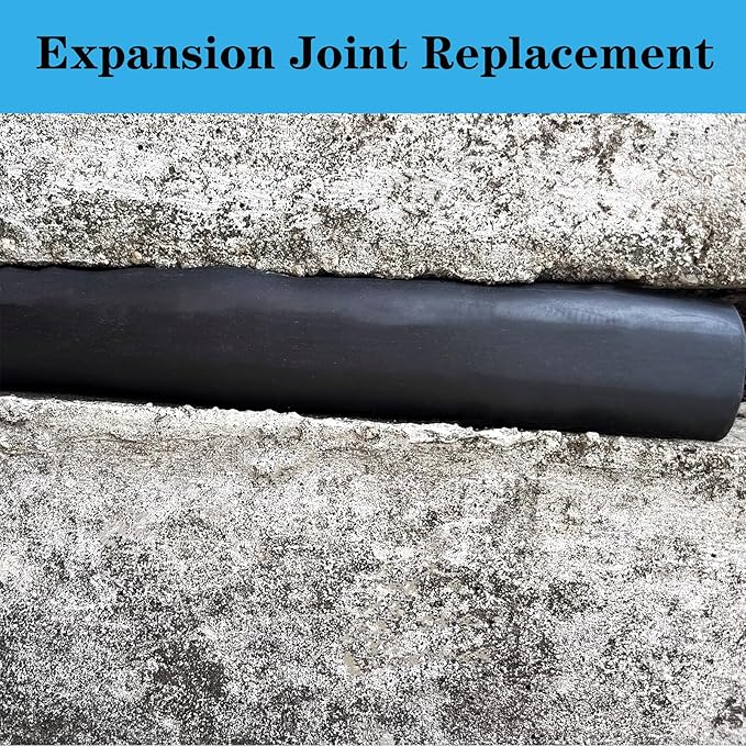 Concrete Expansion Joint Filler, 3/16" Expansion Joint Repair Replacement, Concrete Crack Repair, Backer Rod, Flexible Foam Rubber Seal, Rubber Strip for Sidewalk, Driveway, Walkway, Doors, Windows