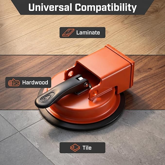 Msally Floormate, Floor Gap Fixer Tool, 2026 New Heavy Duty Floor Gap Fixer Tool, Enhanced Vacuum Suction Cup for Laminate, Wood, Tile Gap Repair Tool (Orange)