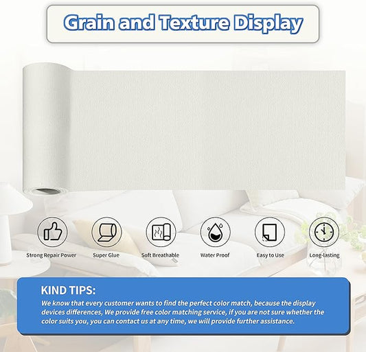 KING MOUNTAIN Canvas Repair Tape,Outdoor Gear Patch, 4×63 Inches,Waterproof,Self-Adhesive for Repairing Boat Covers,Sun Shades,Sofas,Tents,Lounge Chairs,Awnings (White1.0)