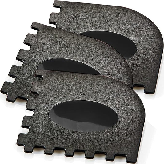3 Set Plastic Grill Pan Scraper Tool for Griddle Cleaner, Cast Iron Accessories, Kitchen Cleaning Tool Kit