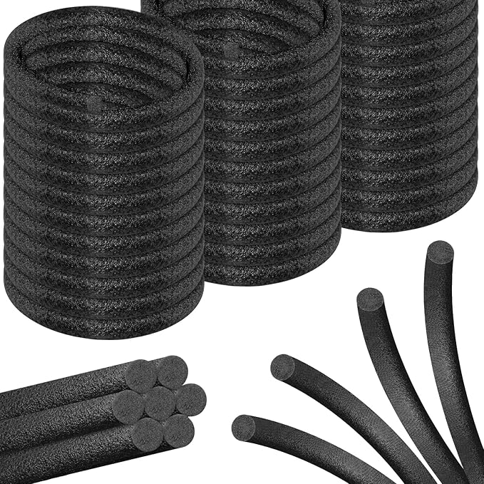Backer Rod Foam Gap Filler Crack Filler for Concrete Repair Caulk Saver Backing Rod Concrete Expansion Joint Rope Caulk for Sealing Gaps, Expansion Joints, Crack Filling (Black, 1/2 Inch x 10 Feet)