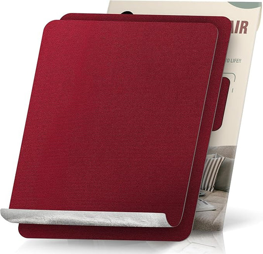 OAZ 2 Pieces 9 x 11 inch Canvas Repair Patches Canvas Fabric Patch Self-Adhesive Fabric Repair Tape Waterproof Outdoor Gear Patch Kit for Boat Cover Awning Sofa Chair Couch Tent Bag (Burgundy)