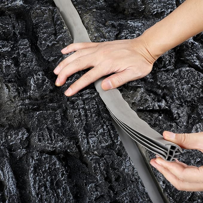 Kingdder Concrete Expansion Joint Filler Driveway Crack Filler Flexible EPDM Rubber Strip for Concrete Crack Repair Replacement Weather Aging Resistance Expansion Joint(3/4'' Wide, 10 ft Long)
