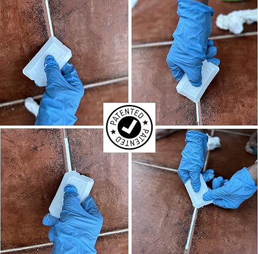 PECTRO Waterproof Tile Grout Sealer Kit, Premixed Grout Sealant for Shower & Tub, Bathroom, Seals Cracks, Gaps & Joints, Includes Precision Spatula, White, 6.62 oz Tube (KIT X 1)
