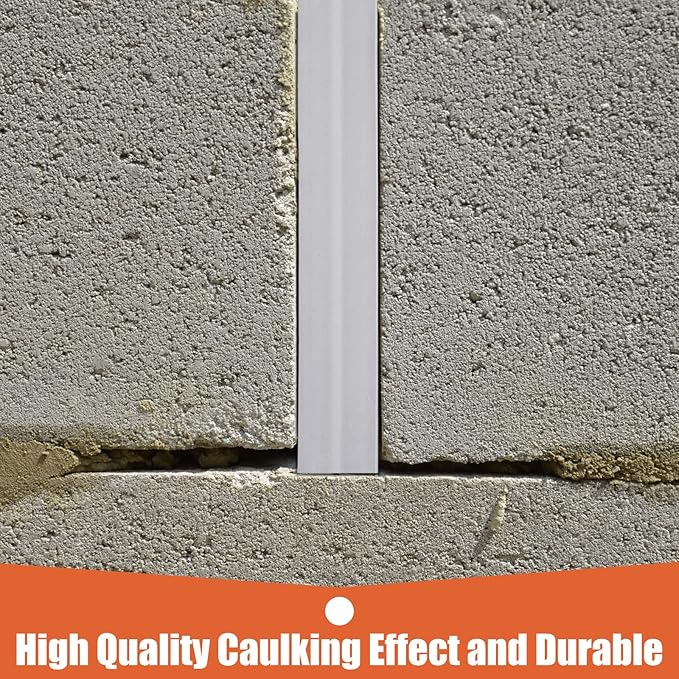 Kingdder Concrete Expansion Joint Filler Driveway Crack Filler Flexible EPDM Rubber Strip for Concrete Crack Repair Replacement Weather Aging Resistance Expansion Joint(3/4'' Wide, 120 ft Long)