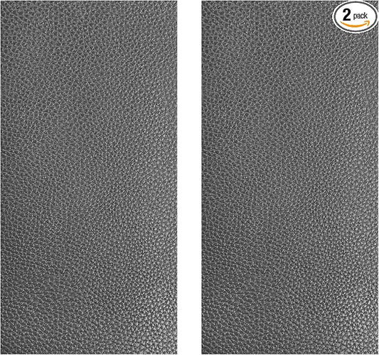 2 PCS Leather Repair Patch Tape, 4 x 8 Inch Waterproof PU Leather Repair Tape for Car Seat, Self-Adhesive Patch Kit for Repairing Couch Chairs Furniture, Car Accessories (Gray)