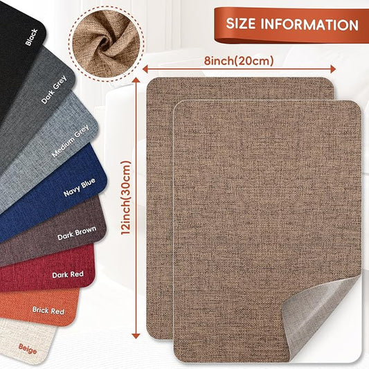 Linen Fabric Repair Tape 8x12 Inch, Self Adhesive Couch Patch Repair Fabric Tape for Furniture, Linen Patch Kit for Couch, Carpet, Upholstery, Chair, Sofa, Cushion, Bag (Light Brown)
