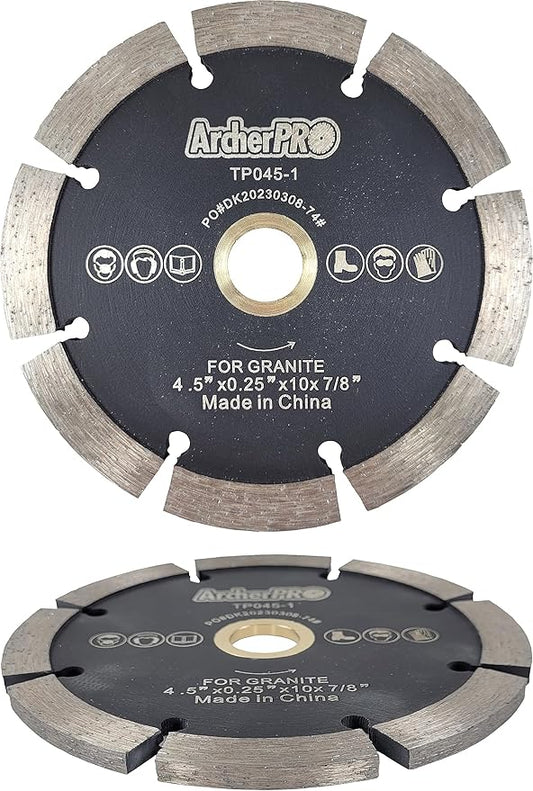 Archer PRO 4-1/2" in. Tuck Point Diamond Blade for Mortar Grooving and Removal. Tuck Pointing Mortar Tools for Brick Mortar Repair and Mortar Removal. Granite Cutting and Grout Removal Blade.