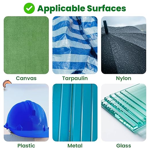 Awning Covers & Tarp Repair Tape - Waterproof Self Adhesive Patch Repair Kit | Patch Tapes for Awnings, Outdoor Canopies, Patio Window Awnings, Gazebos, Tents, RV, Canvas, Boat Covers (Transparent 5")