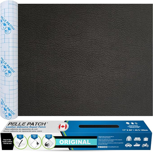 Leather and Vinyl Repair Patch - 25 Colors Available - Original 17x60 - Black