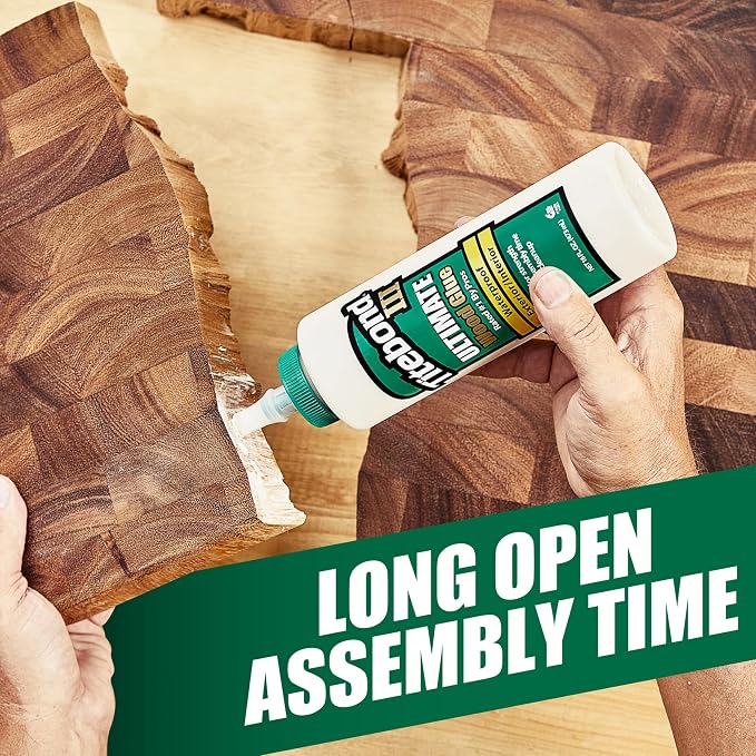 Titebond III Ultimate Wood Glue 1 Gal. (2 Pack) – Premium Professional Woodworking Adhesive, Waterproof, Strong Initial Tack, Interior/Exterior Use, Easy Water Cleanup – 1416