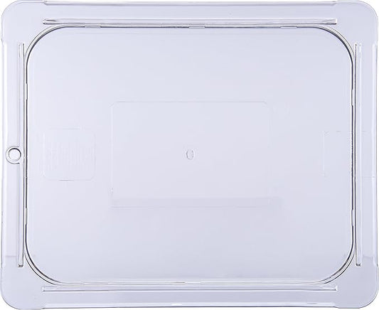 Carlisle FoodService Products StorPlus Flat Lid, Cover for Half Size Food Pans, 12.75" x 10.375", 1 Count, Clear