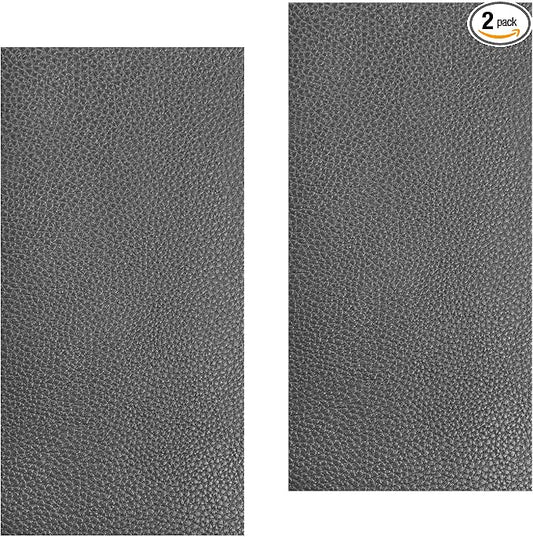 2 PCS Leather Repair Patch Tape, 4 x 8 Inch Self-Adhesive PU Vinyl Repair Patch Kit, Universal Waterproof DIY Leather Repair Tape for Car Seat Furniture Couch Chair (Gray)