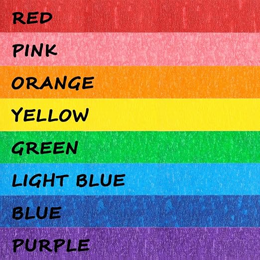 8 Rolls Colored Masking Tape Rainbow Painters Tape, 0.6 Inch x 16 Yard | Colorful Craft Art Paper Tape Labeling Arts Crafts Decorative Coding Decoration Supplies