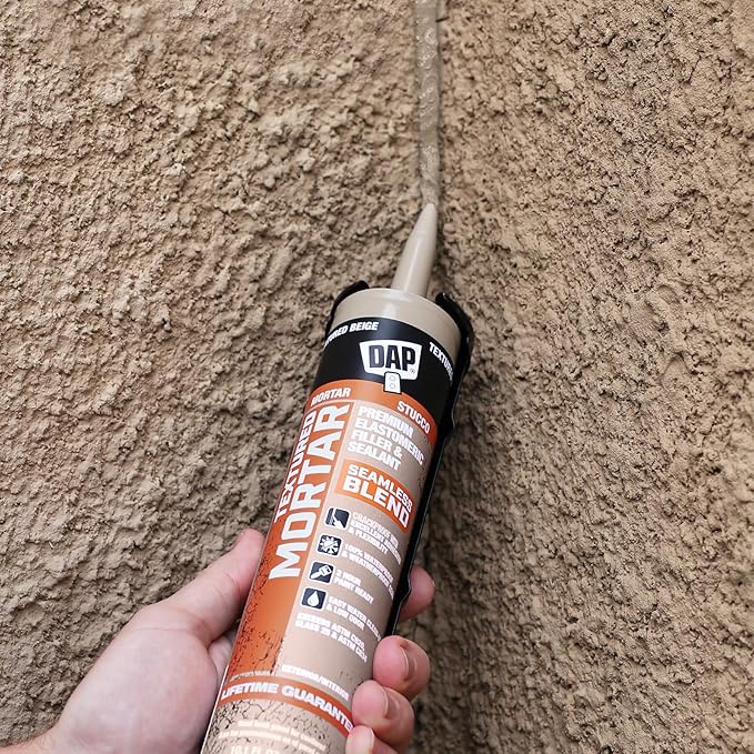 DAP Textured Mortar Premium Elastomeric Latex Filler & Sealant, Beige, 10.1 Oz (7079810081)