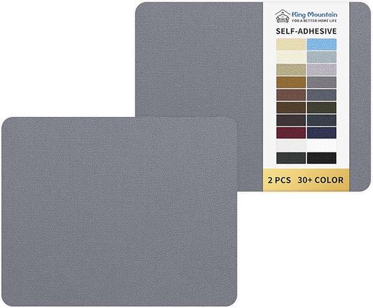 KING MOUNTAIN Canvas Repair Patch 9 x11 Inch 2 Pcs Self-Adhesive Waterproof Fabric Patch for Sofas, Tents, Furniture,Tote Bags, Car Seats (Grey-1)