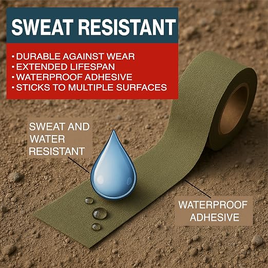 Thunder Tape Tactical Grip Tape – 2 Roll Camo Pack (Green & Brown) – Gun Grip Tape for Rifle, Firearm, Knife Handle, Magazine, Tool, Bow, Camping Gear – 1” x 66 Ft – Non-Reflective, Weather-Resistant